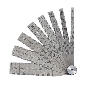 Starrett Tempered Steel Taper Gage with Locking Device - Ideal for Professionals and DIY Home Improvement - .100-.500" Range, 2-1/2" Length, 8 Leaves - 269A