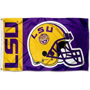 Louisiana State LSU Tigers Football Helmet Flag