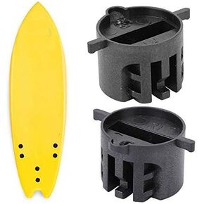 ZJchao Surf Fin Plug,6pcs Black/White Plastic Cup Plug Surfboard FCS Round Surf Fin Plug G5 Box Fin Plug & Screw Key