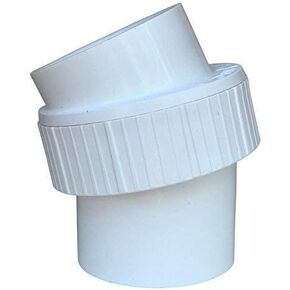 2" Multiple Angle 0-25 Degree 2 Piece Glue Fit Elbow Pipe Fitting, Schedule 40 (White)