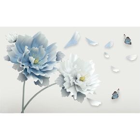 Lotus Flower Bird Fish Wall Decor Decal Sticker,Living Room PVC Mural Decorative Craft Wall Art Decoration Painting Large Removable Chinese Style