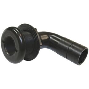 T-H Marine 90 Degree Thru-Hull Boat Fitting | 1-1/8 inch 90 Degree Thru-Hull Fitting Provides a Durable Hose Connection - White