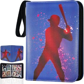 ArtAubrey Baseball Card Binder 400 Pockets Trading Cards Albums with Sleeves Sports Card Binder Gifts for Card Collectors Card Holder Protectors Set for Football Cards