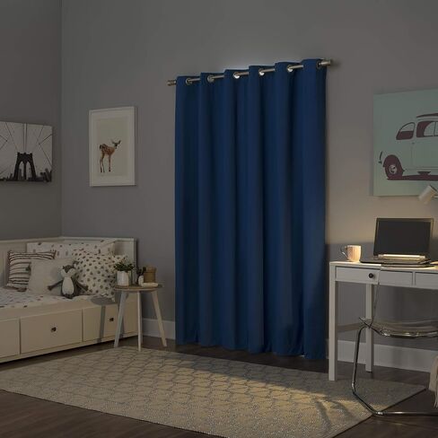 Sun Zero Halton Bright Vibes Total Blackout Grommet Curtain Panel, 40" x 84", Classic Blue in Saudi Arabia