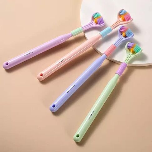 Blue 3-Sided Triple Angle Toothhugger Training Toothbrush, Ultra Soft Bristles, Children Toddler Kids and Autistic Oral Care for 1 Year and Up in Saudi Arabia