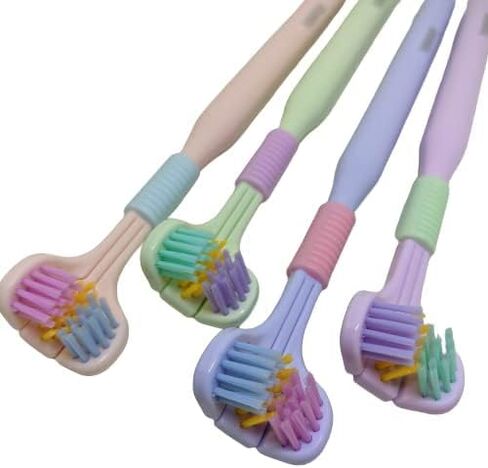 Blue 3-Sided Triple Angle Toothhugger Training Toothbrush, Ultra Soft Bristles, Children Toddler Kids and Autistic Oral Care for 1 Year and Up in Saudi Arabia