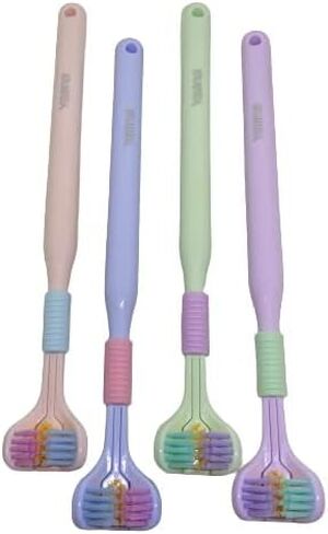 Blue 3-Sided Triple Angle Toothhugger Training Toothbrush, Ultra Soft Bristles, Children Toddler Kids and Autistic Oral Care for 1 Year and Up in Saudi Arabia