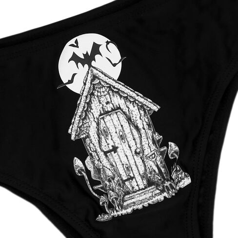 ZGMYC Women's Letter Skull Print Goth Swimsuit 2 Piece Sexy Strapless Bandeau Bikini High Waist Bathing Suit Festival Outfit in Saudi Arabia