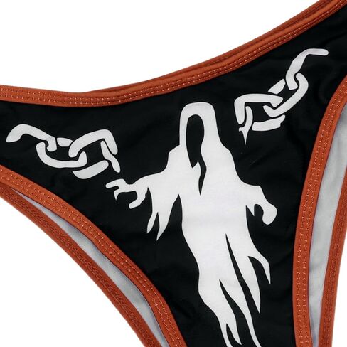 ZGMYC Women's Letter Skull Print Goth Swimsuit 2 Piece Sexy Strapless Bandeau Bikini High Waist Bathing Suit Festival Outfit in Kuwait