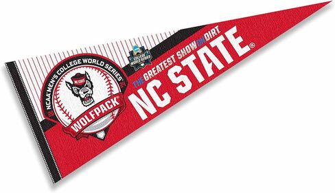 North Carolina State University 2024 College Baseball Series CWS Pennant Banner Flag in Saudi Arabia