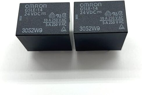 2Pcs G5LE-14-24VDC GP Relay SPDT 24VDC 10A 22.5x16.5x19mm Thru-Hole Power Relay 5 Pins 250VAC in Saudi Arabia