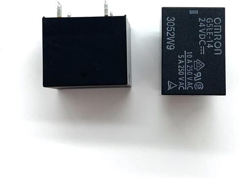 2Pcs G5LE-14-24VDC GP Relay SPDT 24VDC 10A 22.5x16.5x19mm Thru-Hole Power Relay 5 Pins 250VAC in Saudi Arabia
