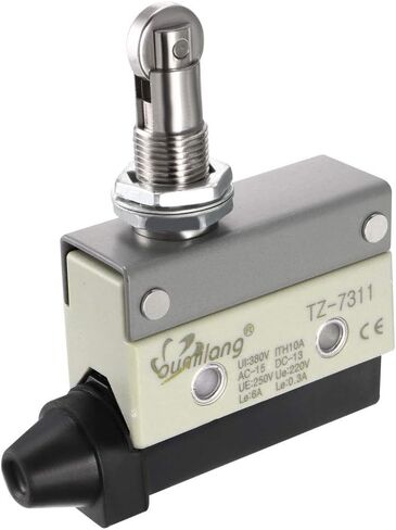 uxcell 2PCS TZ-7311 SPDT 1NO+1NC Panel Mount Roller Plunger Type Momentary Micro Limit Switches in Saudi Arabia