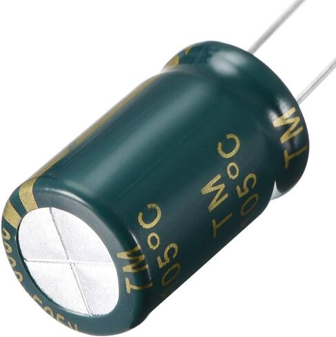 uxcell Aluminum Radial Electrolytic Capacitor Low ESR Green with 2200UF 25V 105 Celsius Life 3000H 13 X 21 Mm High Ripple Current,Low Impedance 20pcs in Saudi Arabia