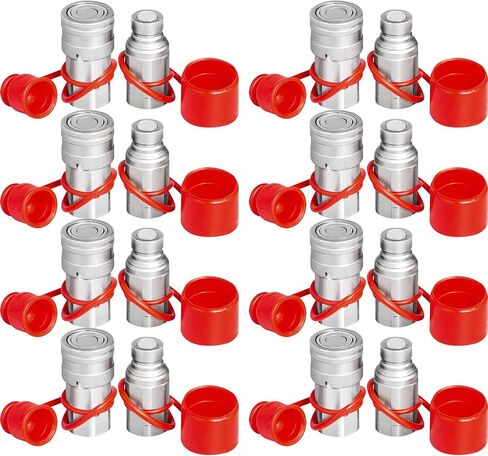 Bestauto Skid Steer Hydraulic Quick Connect 1/2" Body Hydraulic Coupler 1/2" NPT Hydraulic Coupling Quick Connect 2 Pairs Hydraulic Quick Coupler 27.6 MPa (ISO 16028) (2 Pairs) in Saudi Arabia