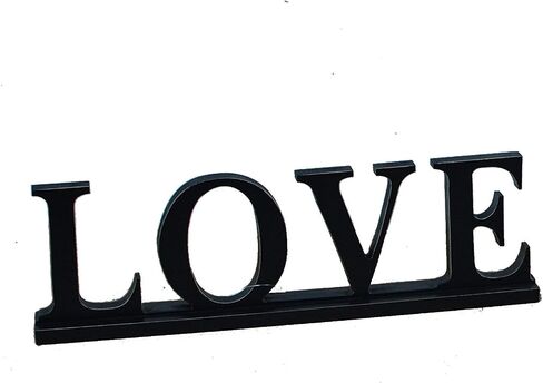 Black Wood Blessed Cut-Out Block Letters Standing Tabletop Sign for Home Decor, Wooden Black Block Letters Blessed Wall Decor Rustic Free Standing Words Home Decoration 16''L in Saudi Arabia