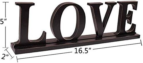Black Wood Blessed Cut-Out Block Letters Standing Tabletop Sign for Home Decor, Wooden Black Block Letters Blessed Wall Decor Rustic Free Standing Words Home Decoration 16''L in Saudi Arabia