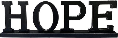 Black Wood Blessed Cut-Out Block Letters Standing Tabletop Sign for Home Decor, Wooden Black Block Letters Blessed Wall Decor Rustic Free Standing Words Home Decoration 16''L in Saudi Arabia