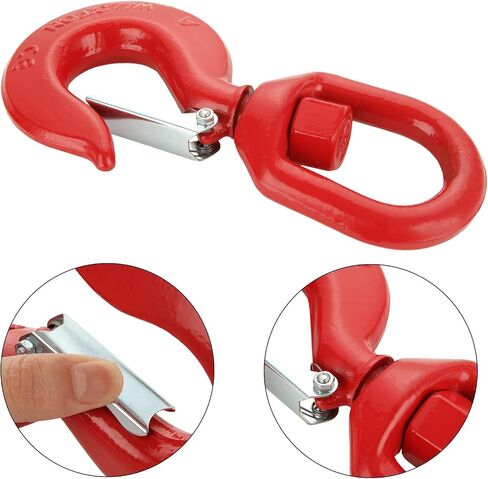 3PCS Swivel Hook with Latch, 3T Swivel Hook for Heavy Duty Swivel Hook Rigging G80 Lifting Swivel Hook Rigging Industrial, Marine, Construction, 6600lbs Working Load Limitations in Saudi Arabia