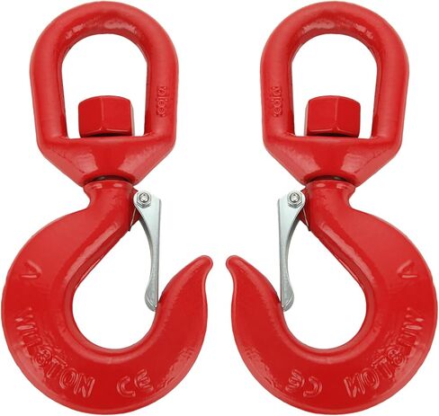 3PCS Swivel Hook with Latch, 3T Swivel Hook for Heavy Duty Swivel Hook Rigging G80 Lifting Swivel Hook Rigging Industrial, Marine, Construction, 6600lbs Working Load Limitations in Saudi Arabia