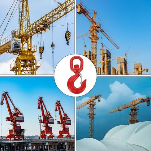 3PCS Swivel Hook with Latch, 3T Swivel Hook for Heavy Duty Swivel Hook Rigging G80 Lifting Swivel Hook Rigging Industrial, Marine, Construction, 6600lbs Working Load Limitations in Saudi Arabia