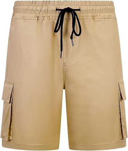 Mens Cargo Shorts Outdoor Hiking Casual Shorts for Men Relaxed Fit Cotton Shorts with Pockets in Kuwait