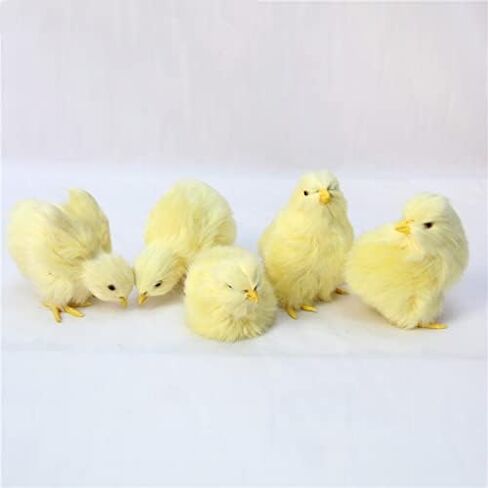 4 Pcs Simulated Little Chick Figurine Lifelike Chicken Figurines Animal Figurine Realistic Chicken Photography Props Easter Chicken Decor in Kuwait