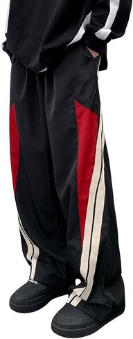 GORGLITTER Men's Y2k Baggy Sweatpants Wide Leg Parachute Pants Track Pants in Saudi Arabia
