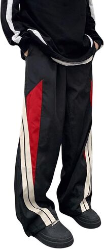 GORGLITTER Men's Y2k Baggy Sweatpants Wide Leg Parachute Pants Track Pants in Saudi Arabia