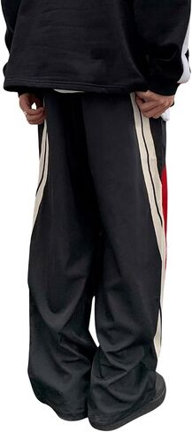 GORGLITTER Men's Y2k Baggy Sweatpants Wide Leg Parachute Pants Track Pants in Saudi Arabia