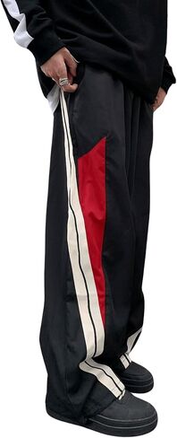 GORGLITTER Men's Y2k Baggy Sweatpants Wide Leg Parachute Pants Track Pants in Saudi Arabia