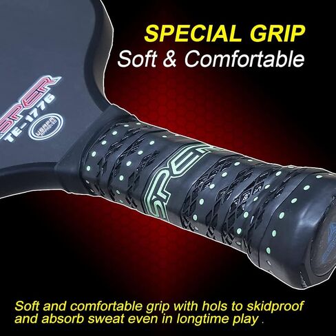 Pickleball Paddle Carbon Fiber for Spin Textured Surface USAPA Approved Graphite Pickleball Racquet Pro Pickleball Racket Lightweight for All Players Tournament with Cover in Saudi Arabia