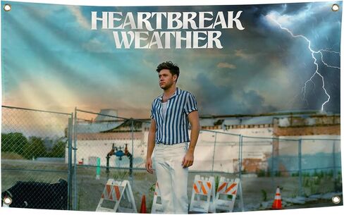 Generic Music Ni-all Singer Hor-an Heartbreak Meteorology Album Tapestry 3X5 Feet Bedroom Living Room College Dormitory Wall Decoration Brightly Colorful Anti Fading Decoration Tapestry, blue in Saudi Arabia
