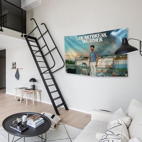 Generic Music Ni-all Singer Hor-an Heartbreak Meteorology Album Tapestry 3X5 Feet Bedroom Living Room College Dormitory Wall Decoration Brightly Colorful Anti Fading Decoration Tapestry, blue in Saudi Arabia
