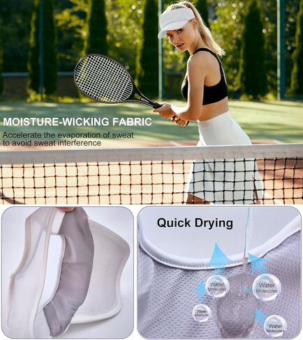 Sports Sun Visor Women Men, Cooling Stretchy Visor Hats Summer Packable Ponytail Sun Hat for Running, Golf, Tennis in Saudi Arabia