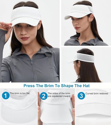 Sports Sun Visor Women Men, Cooling Stretchy Visor Hats Summer Packable Ponytail Sun Hat for Running, Golf, Tennis in Saudi Arabia
