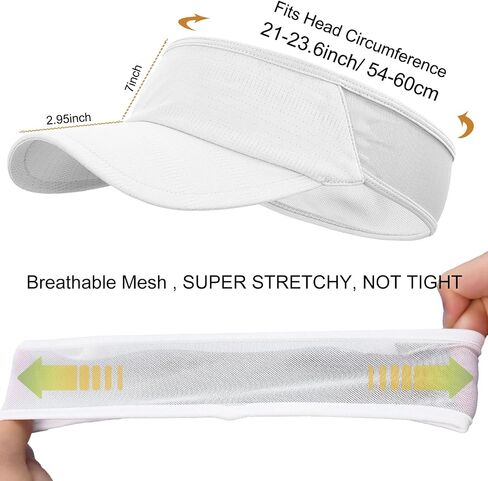 Sports Sun Visor Women Men, Cooling Stretchy Visor Hats Summer Packable Ponytail Sun Hat for Running, Golf, Tennis in Saudi Arabia