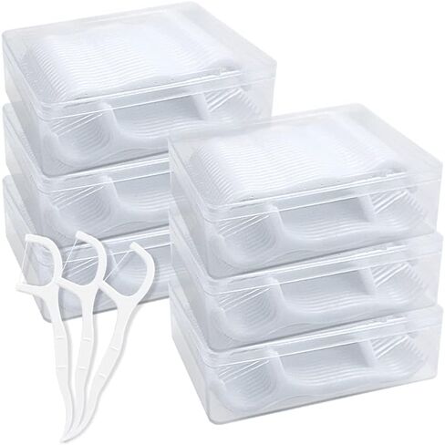 Travel Dental Floss Case, 6Pack 300pcs High Toughness Dental Floss Picks, Unflavored Dental Flossers, Dental Picks, Floss Picks, Toothpicks Sticks, Tooth Flossers with Travel Case, 300pcs in Saudi Arabia