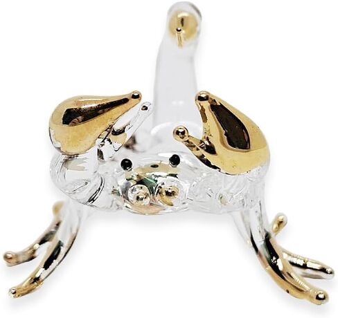 Tiny 1¼" Long Clear Gold Scorpion Figurine - Miniature Hand Blown Glass Scorpions Arachnid Arthropod Invertebrate Insect Colorful Crystal Animals Decorative Collectible Figurines Décor Gift in Saudi Arabia