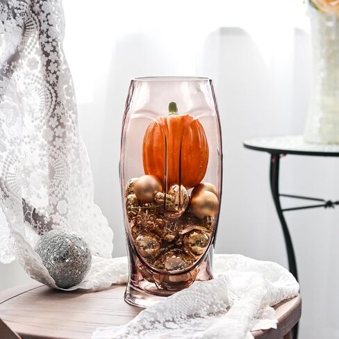 SHMILMH Flesh Pink Flower Vase, 13 Inches Tall Glass Vase for Modern Decor, Unique Face Body Vases for Table Decoration in Saudi Arabia