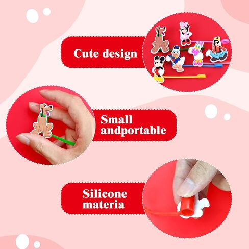 12PCS Silicone Straw Cover, 0.4Inch/10mm Cute Christmas Mickey Theme Reusable Straw Cup Accessories Drinking Straw Covers For 30&40 Oz Straw Topper Theme Party Favors Supplies Straw Cover (Christmas) in Saudi Arabia