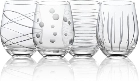 Joeyan Etched Champagne Flutes Glasses Cups,Handmade Mouth Blown Aesthetics Glassware Art Decoration,Home Bar Essentials,Gifts for Wedding Anniversary Daily Use,Set of 4,9.8 oz,Dishwasher Safe in Saudi Arabia