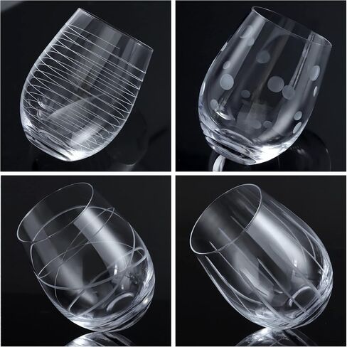 Joeyan Etched Champagne Flutes Glasses Cups,Handmade Mouth Blown Aesthetics Glassware Art Decoration,Home Bar Essentials,Gifts for Wedding Anniversary Daily Use,Set of 4,9.8 oz,Dishwasher Safe in Saudi Arabia