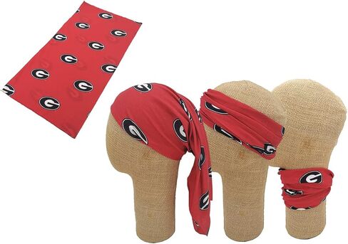 Georgia Gear Georgia Logo Bulldogs Cool 16 "غطاء رأس مطاطي برقبة UGA - هدية احتفال بالبطولة الوطنية لمحبي كرة القدم الجورجية وكرة السلة والملابس والمزيد! حماية من الشمس in Kuwait