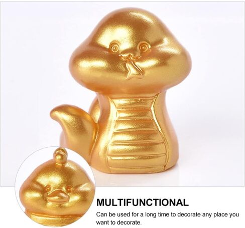 Cabilock 12pcs Vintage Zodiac Animal Figure Feng Shui Resin Chinese Zodiac Animal Sculptures Figurines Charms for New Year Table Decorations Golden in Saudi Arabia