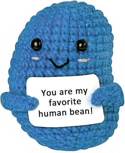 فاصوليا كروشيه إيجابية، دمية نباتية كروشيه للدعم العاطفي، أنت الفاصوليا البشرية المفضلة لدي، هدايا مضحكة صغيرة لأفضل الأصدقاء والصديقة in Kuwait