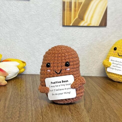 فاصوليا كروشيه إيجابية، دمية نباتية كروشيه للدعم العاطفي، أنت الفاصوليا البشرية المفضلة لدي، هدايا مضحكة صغيرة لأفضل الأصدقاء والصديقة in Kuwait