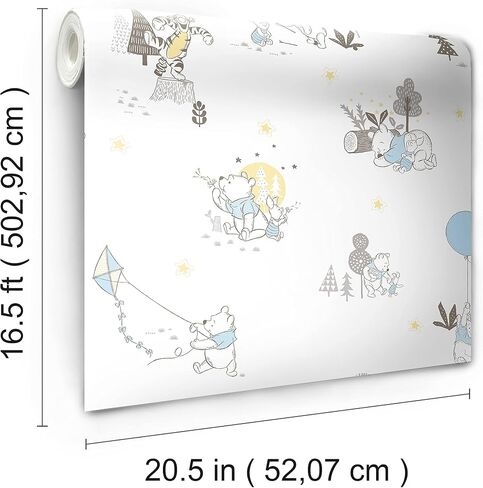 RoomMates Growth Chart RMK1501GC: Winnie Pooh Peel & Stick Inches in Saudi Arabia