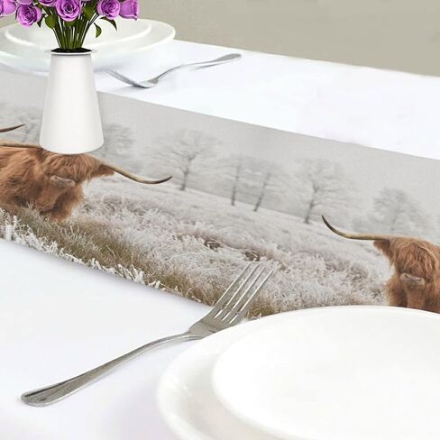 JUNZAN Table Runner Cute Gnome Easter Spring Doodle Deco for Wedding Party Dinner Holidays Kitchen Fit Rectange and Round Table70 x 13 inch in Saudi Arabia