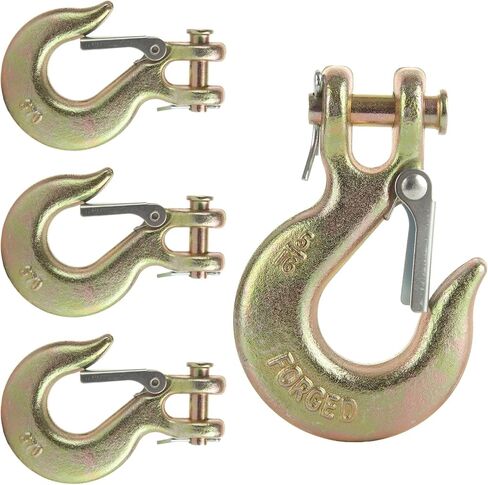 JMIATRY 4 Packs 3/8 Clevis Slip Hook,3/8 Inch Chain Hooks 70 Forged Steel Heavy Duty Forged Steel Safety Chain Hook, 26500 Lbs Capacity in Saudi Arabia